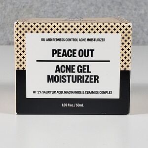 Peace Out Acne Gel Moisturizer 2% Salicylic Acid Niacinamide Ceramide OS 1.69oz